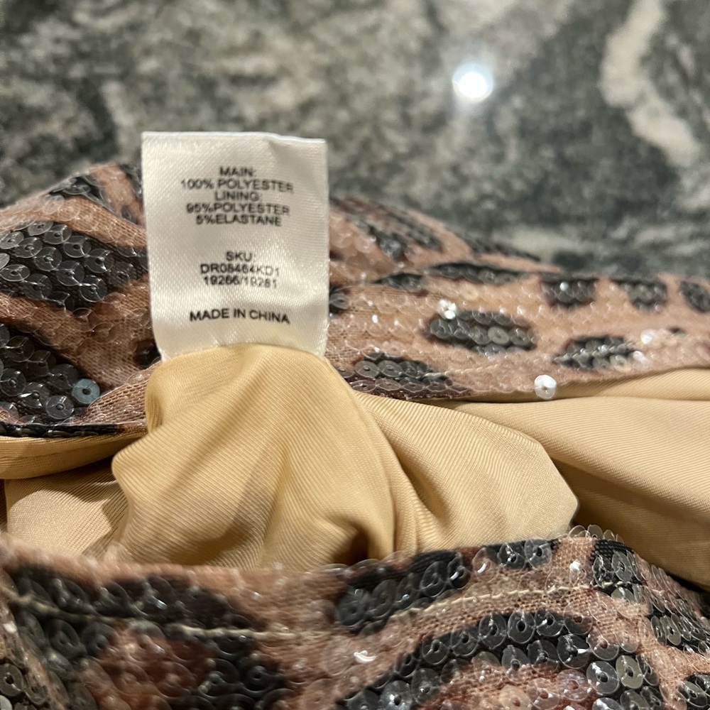 Meshki Sequin Animal Print Dress - Picture 6 of 7